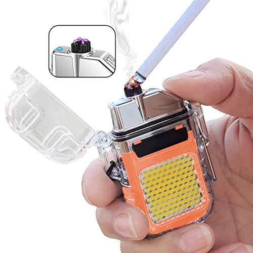 Encendedor eléctrico doble arco USB naranja miniatura 2