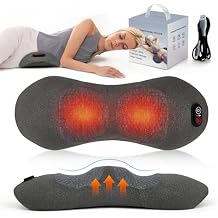 Smooth Spine Triple Fusion Back Massager with Heat - Sciatica Pain Relief & Spine Decompression Device, Deep Tissue Massager for Lower Back Pain, Office Chair and Home Use for Chronic Sufferers