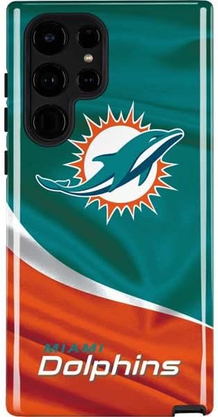 Skinit Pro Phone Case Compatible with Galaxy S22 Ultra - Officially Licensed NFL Miami Dolphins Camo Design