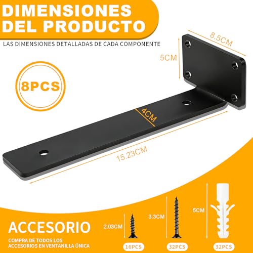 Ménsulas de metal para repisas 17 Imagen adicional