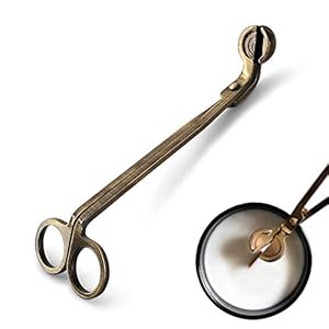 Vifoulal Kerzendochtschneider, Kerzenschneider Dochtschneider, Scherenwerkzeug aus poliertem Edelstahl, Öllampe Kerzenzubehör für Duftkerzenliebhaber (Bronze)