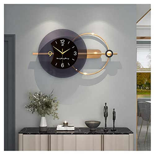 Horloge murale géante en fer forgé 80x38 cm pour un salon design et élégant