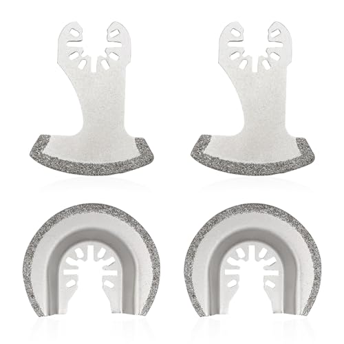 Cuchillas de sierra de 4 piezas, herramienta de extracción de lechada, hoja multiherramienta, herramienta para quitar mortero de terraza, accesorios multiherramienta, cuchilla de mampostería