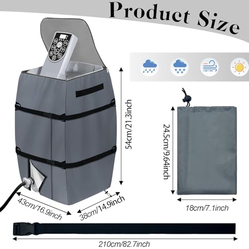TZEKING Pumpenabdeckung Whirl-Pool, Spa-Heizpumpenabdeckung,Abdeckung für Whirl-Pool Pumpe,Wasserdicht,Robust,Isoliert,Staubdichte Heizungspumpen-Schutzhülle,Geeignet für Viele Marken für Wanne/Pool