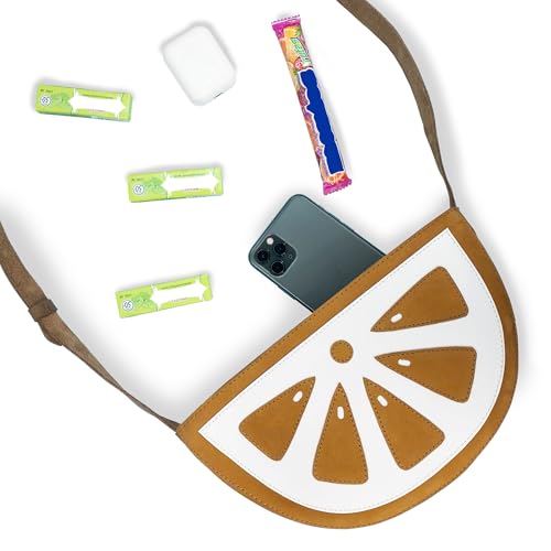 Lemon-Shaped Shoulder Bag with Adjustable Strap, Messenger Bag, Vintage Purse, Full Grain Leather, Handmade, Old Tobacco2