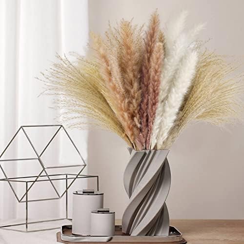 Fadun Pampas Grass 50 Stems 17.7"/45cm Pampas Grass Decor Natural Dried Flowers Bouquet for Home Decor Flower Arrangements Boho Decor