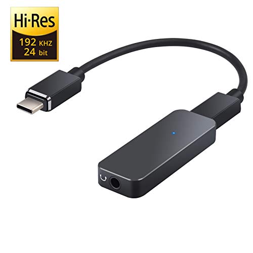 eSynic 192kHz USB C DAC Converter Portable Headphone Amplifier USB C to 3.5mm