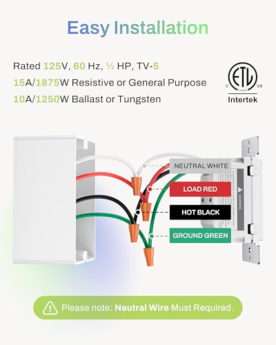 Image of BN-LINK 4 Hour Countdown Timer Switch for Bathroom Exhaust Fan Light Heater