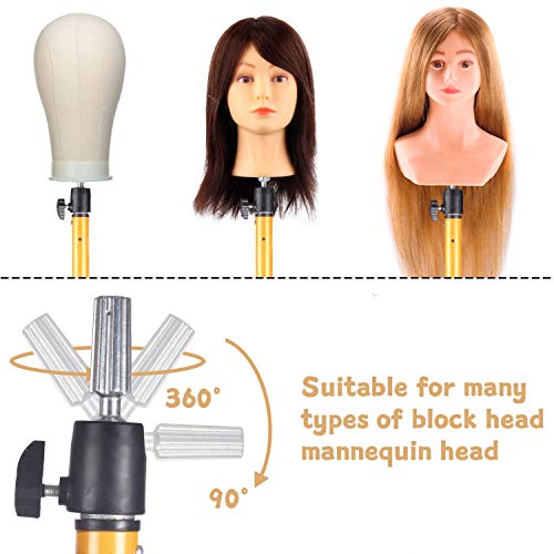 image for Bevisun Wig Stand Tripod，Adjustable Wig Head Heavy Duty Mannequin He