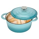 Cast Iron Dutch Oven 4.5 Quart Enameled Cast Iron Dutch Oven Pot with lid Heavy Duty Dutch Oven Dual