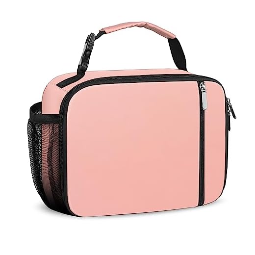 esouler Lunch Box Kids Insulated Lunch Bag for Boys & Girls Durable Children Lunchbox for School with Water Bottle Holder-Pink