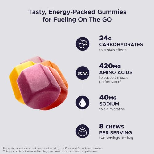 Image of GU Energy Chews, Rainbow Mix - 12 Bags (24 Servings Total)