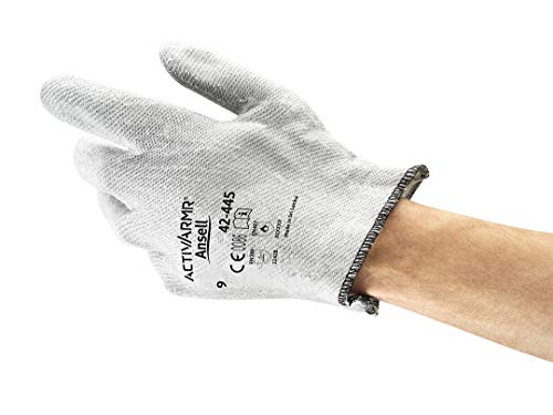 Ansell Activarmr 42-445 Nitrile Polyester Heat-Resistant Gloves W/Sweat Resistant Liner For Automotive, Mechanics - Xl (10), Grey (1 Pair) #TOP19