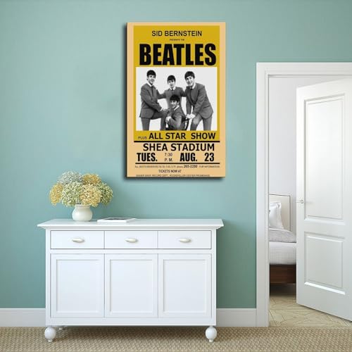 RePaLy Poster vintage The Beatles Rock Concert Gig Band Poster sur toile Décoration murale pour salon, chambre à coucher, style cadre, 50 x 75 cm - Les Beatles, Paul McCartney, John Lennon, RIngo Starr, George Harrison RePaLy Poster vintage The Beatles Rock Concert Gig Band Poster sur toile Décoration murale pour salon, chambre à coucher, style cadre, 50 x 75 cm – Image 5