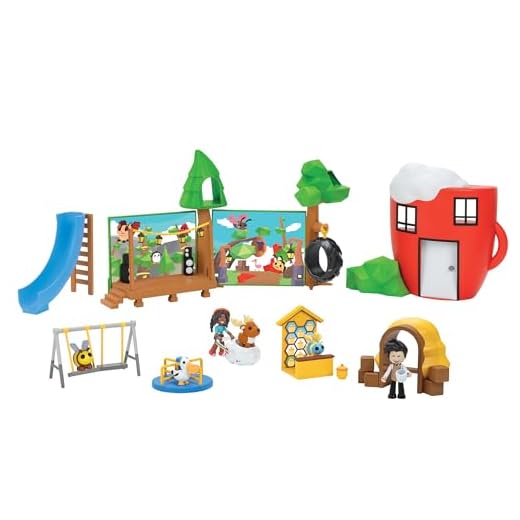 Adopt Me! Coffee Shop and Playground Large Playset - Top Online Game - Exclusive Virtual Item Code Included - Featuring Your Favorite Pets, Characters, and Playscapes - Ages 6+