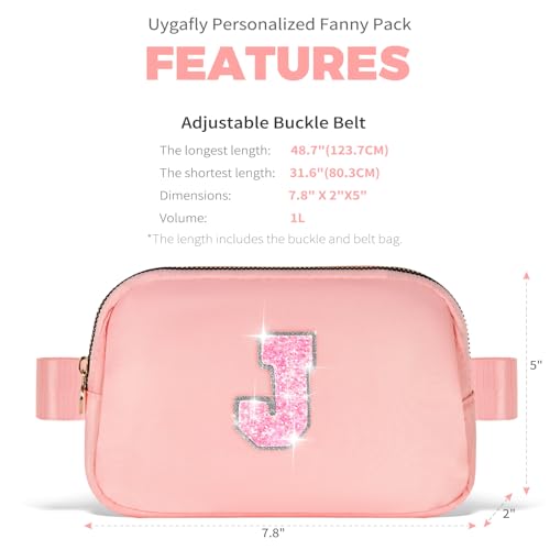 Image of Uygafly Gift for Teen Girls Kids Daughter Her - Birthday Gifts for 3 4 5 6 7 8 9 10 11 12 13 Year Old Girls,Fanny Pack Crossbody Bag Purse Belt Bag Cute Trendy Stuff | Peach,J