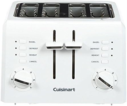 Cuisinart Cpt-142p1 4-Slice Electric Toaster, White, 850 W