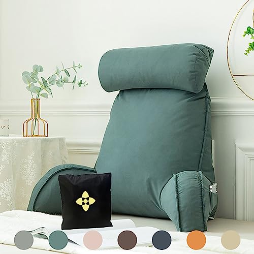 Almohada terapéutica de lectura con soporte para la espalda, cojín lumbar lavable y respaldo para cama, ideal para leer, jugar y acurrucarse, incluye bolsa de almacenamiento