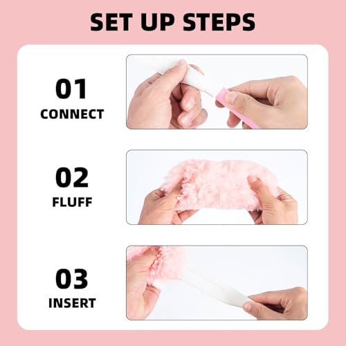 Image of 30 Count Pink Duster Refills Compatible with Swiffer Handle, 360 Multi-Surface Duster Refills with 1 Handle, 5X Microfibers Disposable Dusters for Home, Office Cleaning