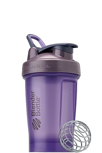 Blenderbottle Classic V2 Shaker Bottle Perfect For Protein Shakes And Pre Workout, 20Oz, Full Color Purple