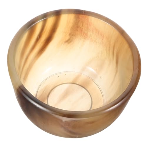 CONGARTENO Artisan Ox Horn Goblet Handmade Decorative Drinking Mug Elegant Wine Container for Home Easy to Clean Store Unique Artwork for Parties Events