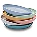Piatti da Campeggio 6 pezzi | Piatti piani Leggeri 23 cm 6 Colori Piatti Piani Grandi senza Bpa Piatti da Picnic per Pasta Insalata Piatto Piano Torta Microonde e lavabili in lavastoviglie