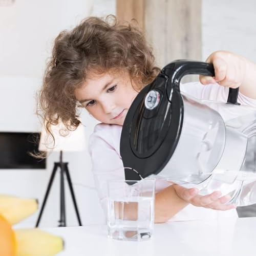 Foto von AQUAPHOR Wasserfilter Onyx Schwarz inkl. 1 MAXFOR+ Filter I 4,2L Wasserfilter in Glasoptik für I Karaffe I Reduziert Kalk & Chlor I Perfekt für die Familie I Premium Qualität I Stylischer Behälter