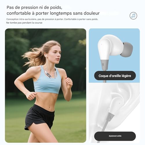Auriculares con teléfono integrado diseño ergonómico magnético unisex 2