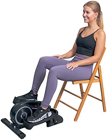 YYFITT Under Desk Elliptical Machine for Home Office, Seated Pedal Exerciser with Silent Magnetic Resistance, 2-in-1 Elliptical Trainer with Big Display and Oversized Pedals