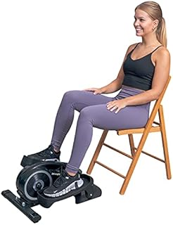 YYFITT Under Desk Elliptical Machine for Home Office, Seated Pedal Exerciser with Silent Magnetic Resistance, 2-in-1 Elliptical Trainer with Big Display and Oversized Adjustable Pedals