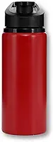 Garrafa de Água Squeeze em Alumínio com Alça, 600ml, Design Moderno, para Fitness, Academia, Escola e Trabalho (VERMELHO)