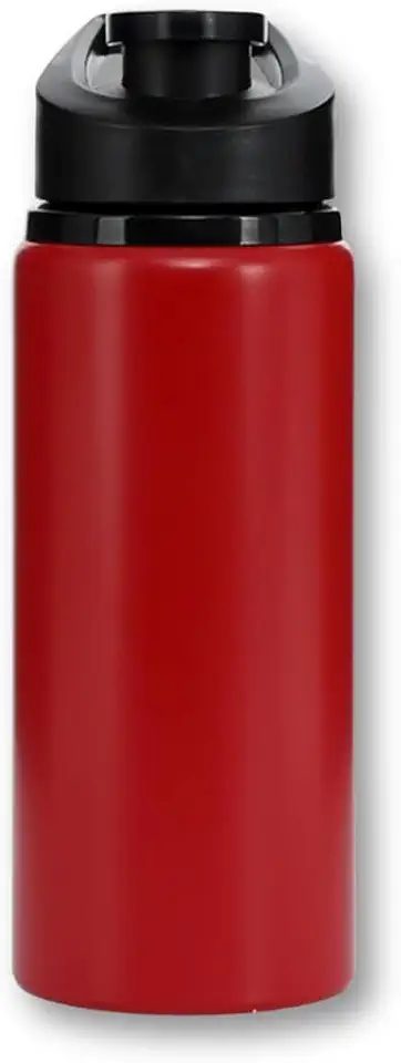 Garrafa de Água Squeeze em Alumínio com Alça, 600ml, Design Moderno, para Fitness, Academia, Escola e Trabalho (VERMELHO)