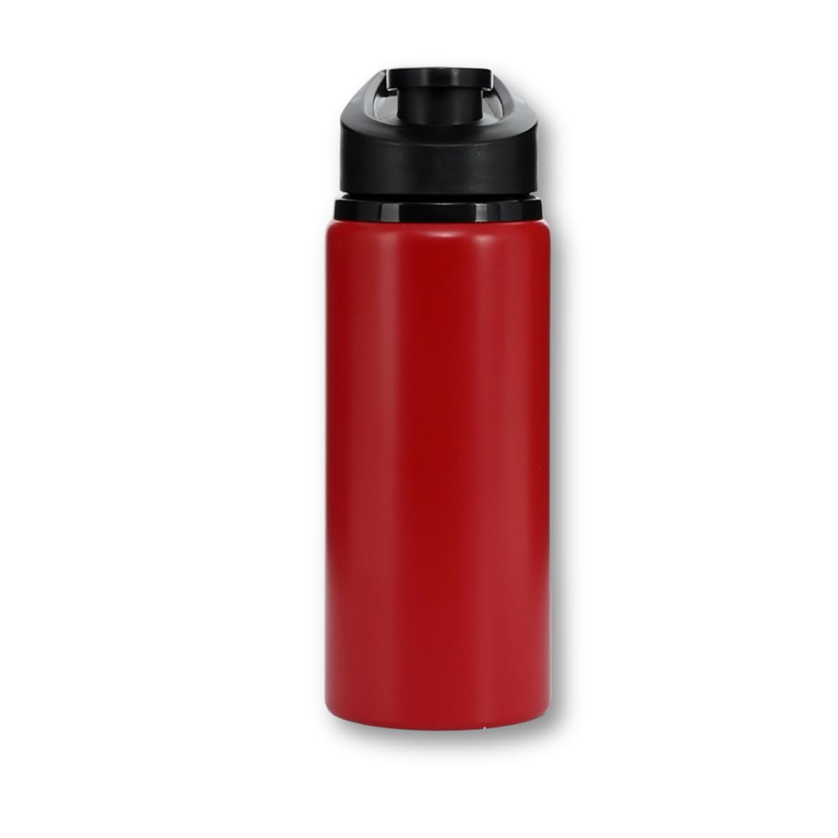 Garrafa de Água Squeeze em Alumínio com Alça, 600ml, Design Moderno, para Fitness, Academia, Escola e Trabalho (VERMELHO)