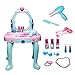 Ensemble de Jouets de beauté Princesse Jouets Paquet De Simulation De Maquillage Fille Enfant Commode Commode (72x30x47cm) Girl Simulator Dresser (Color : Blue, Size : 72x30x47cm)