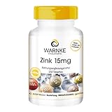 Zink 15 mg - 250 Tabletten für 250 Tage, organische Form als Zinkgluconat, Spurenelement, vegan | Warnke Vitalstoffe