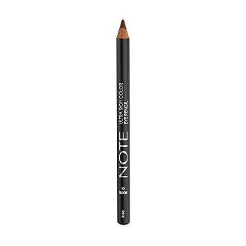 NOTE Cosmetique Ultra Rich Color Eye Pencil - Waterproof Eyeliner Pencil - Wooden Eye Liner with Semi Matte Finish - 06 Mocha - 0.04 oz
