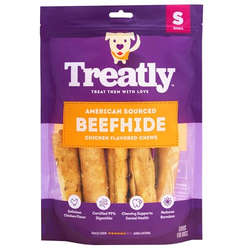 Treatly American Sourced Beefhide Rolls 4-5" Dog Chew Treats -