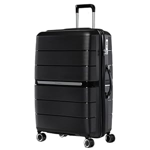 Maleta Pearl 20 inch | 55 cms Hardside Luggage, Waterproof Bag | Trolley Bags for Travel | Luggage Bags for Travel | Suitcase (Cabin-Small, Black)