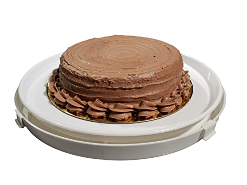 Crazy Chef Collapsible Portable Cake Carrier - Cake Holder - Cake and Cupcake Carrier Transporter - Deviled Egg Carrier with Lid - Pie Carrier - Party Platter and Stackable Storage Space Saver