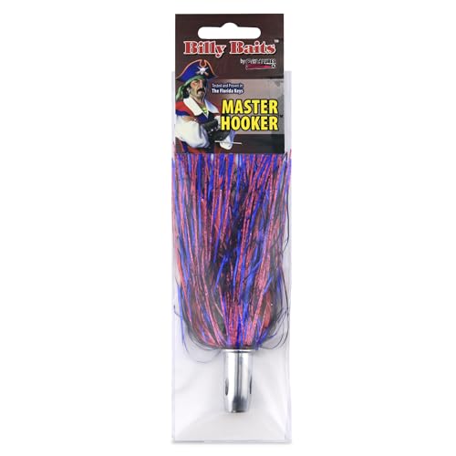 Billy Baits Master Hooker Lure, Blue Fuchsia/Pink, Concave Head, 5.5 inch