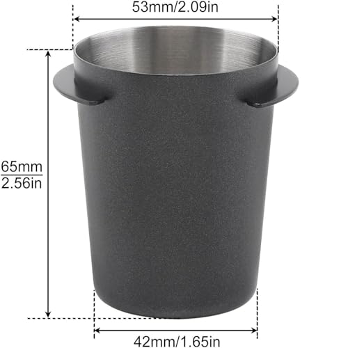 Coffee Dosing Cup 54mm, Stainless Steel Espresso Coffee Dosing Cup Espresso Machine Accessories, Coffee Powder Feeder Part Easy Use Coffee Grinder Powder Cup Compatible with 54mm Breville Portafilter - Thumbnail 6