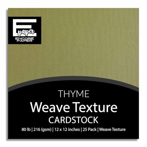 Papier cartonné texturé vert Thyme 30,5x30,5 cm pour scrapbooking