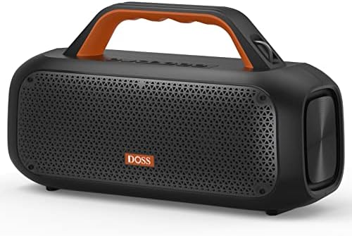 DOSS E-go II Portable Bluetooth Speaker Black Bundle Extreme Boom Outdoor Speaker Orange