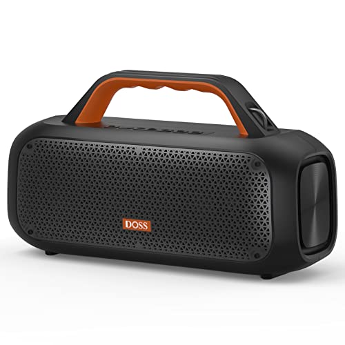Doss E-Go Ii Portable Bluetooth Speaker Black Bundle Extreme Boom Outdoor Speaker Orange #TOP2
