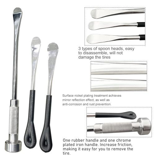 Image of Dirt Bike Tire Changing Tools with Steel Spoons Kit for Enduro and Motocross Compact Dirt Bike Tire Changer for 16 inch to 21 inch Wheels Replacement (Complete Accessories)