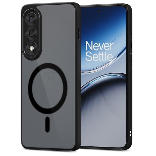 Image of Amazon Basics TPU+PC Back Cover for OnePlus Nord 5 5G Compatible with Mag-Safe Smoke Back | Shockproof Design | Hard Transparent Back Case (Black Smoke Mag-Safe)