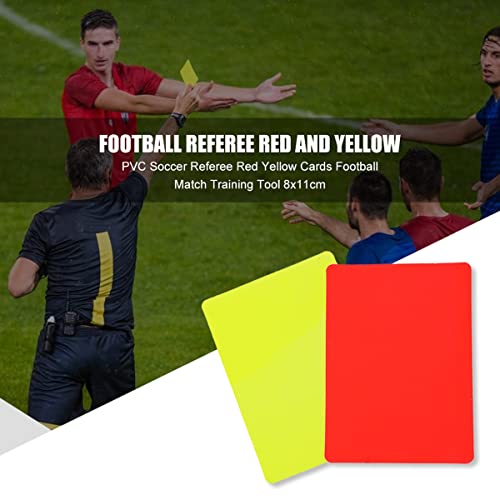 Geynutaly 2 Pack Soccer Referee Card Sets,Warning Referee Red and Yellow Cards with Wallet Score Sheets,Pencil Soccer Accessories