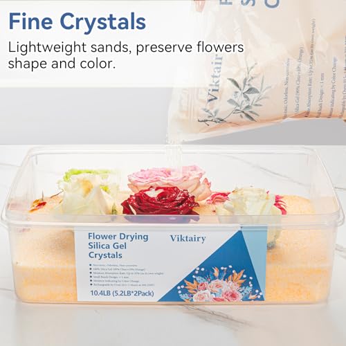 Gel de sílice para secar flores de 2.2 libras con recipiente hermético y cepillo 2