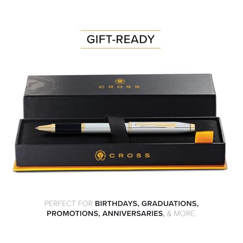 Image of Cross Century II Medalist Refillable Rollerball Pen - Medium Point, Black Ink, Presented in a Luxury Gift Box