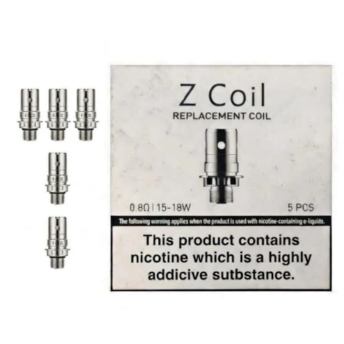 Innokin Zenith 0,8 Ohm - Boite de 5 Résistances de Remplacement Pour E Cigarette Innokin Zenith, Zenith Pro et Zlide - Z Coil - 15 à 18 Watts